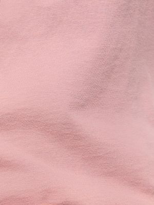 Bavlněné tričko jersey Acne Studios fialové