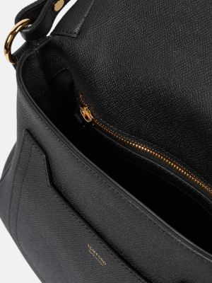 Usnjena torbica za čez ramo Tom Ford črna