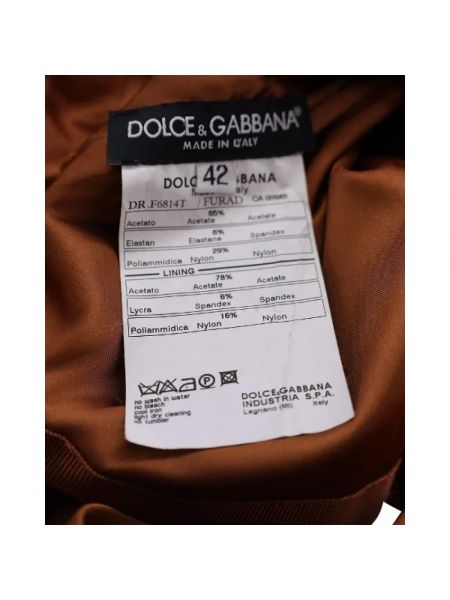 Vestido Dolce & Gabbana Pre-owned marrón