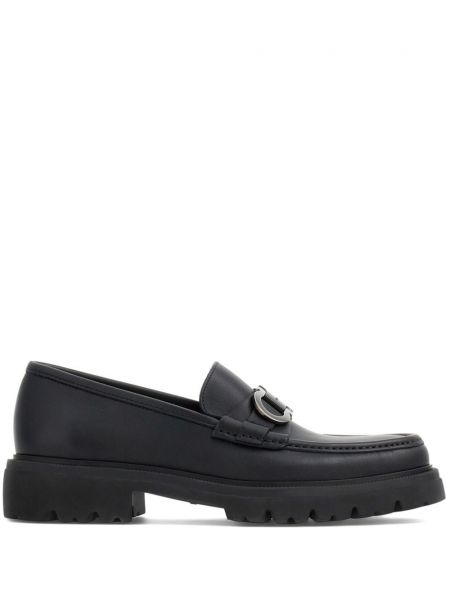 Leder loafers mit schnalle Ferragamo schwarz
