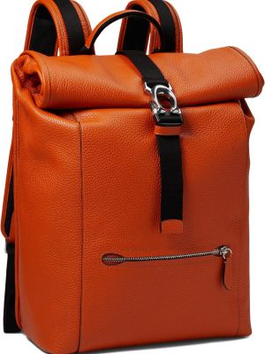 Кожаный рюкзак Coach оранжевый