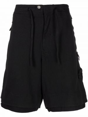 Bomull bermudashorts Stone Island Shadow Project svart