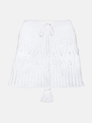 Mini spódniczka bawełniana Loewe biała