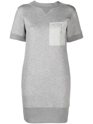 Bavlnené mini šaty Sacai sivá