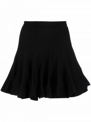 Peplum plisserad kjol Alexander Mcqueen svart