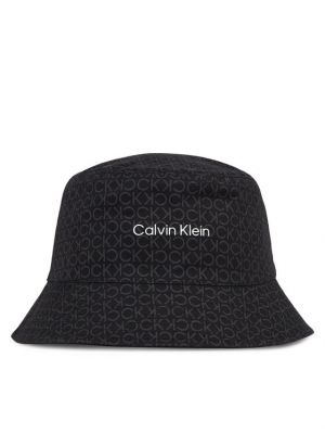 Megfordítható megfordítható pamut sapka Calvin Klein fekete