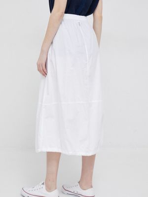 Bavlněné midi sukně Deha bílé