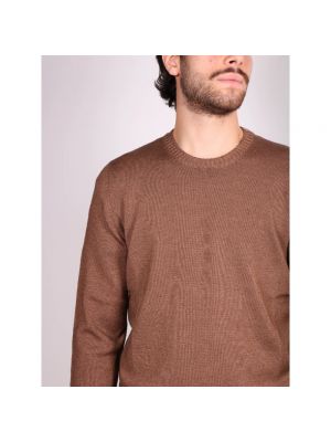 Sweter z wełny merino Drumohr brązowy