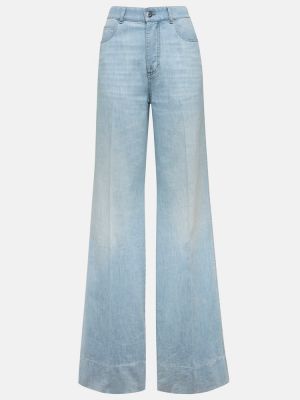 Modré džíny s vysokým pasem relaxed fit Bottega Veneta