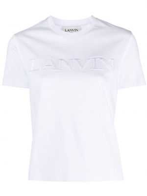 Bavlnené tričko Lanvin biela