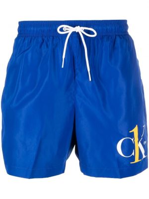 Trykt shorts Calvin Klein blå