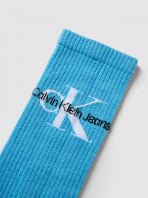 Носки с принтом Calvin Klein Jeans синие