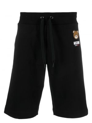 Bermuda kratke hlače s potiskom Moschino črna