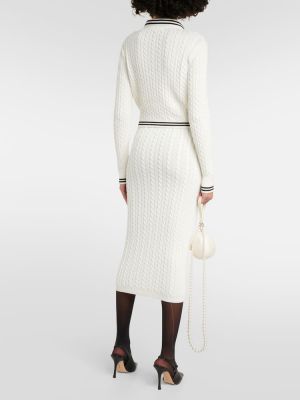 Sweter bawełniany Alessandra Rich biały