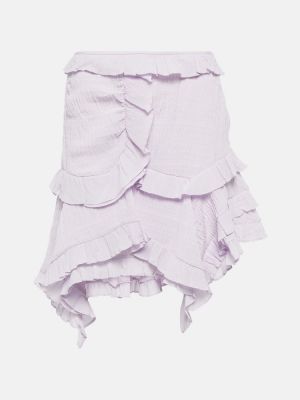 Mini spódniczka z falbankami Isabel Marant fioletowa