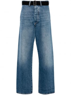 Voľné džínsy s vysokým pásom Plan C modrá