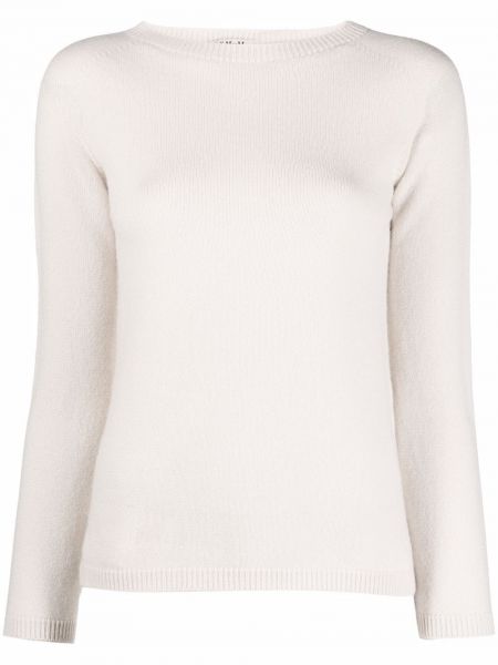 Пуловер с кръгло деколте 's Max Mara бяло