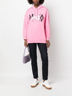 Džemperis su gobtuvu Pinko rožinė