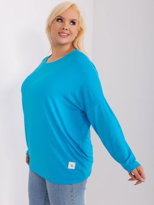 Bluza z wiskozy Fashionhunters niebieska