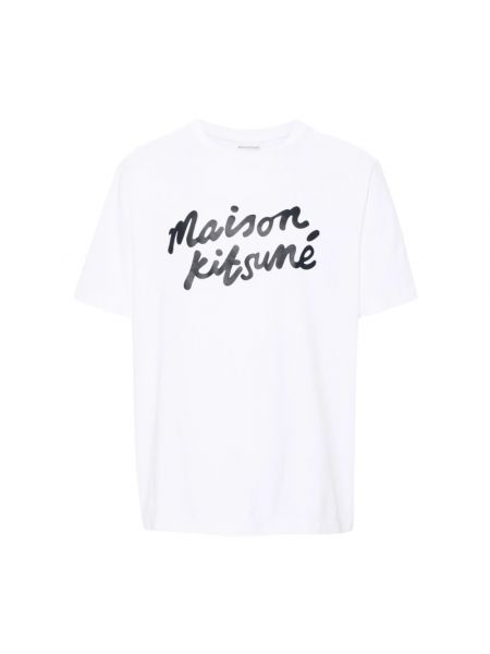 Koszulka z nadrukiem Maison Kitsune biała