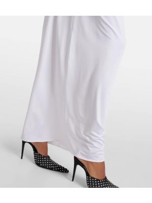 Drapované dlouhá sukně jersey Magda Butrym bílé