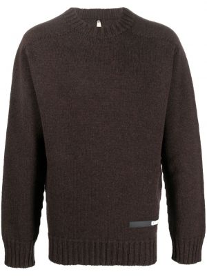 Плетен пуловер Oamc кафяво