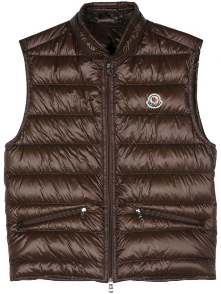 Kapitone yelek Moncler kahverengi