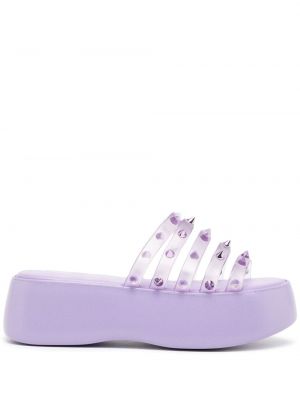 Sandales à plateforme cloutées Jean Paul Gaultier violet