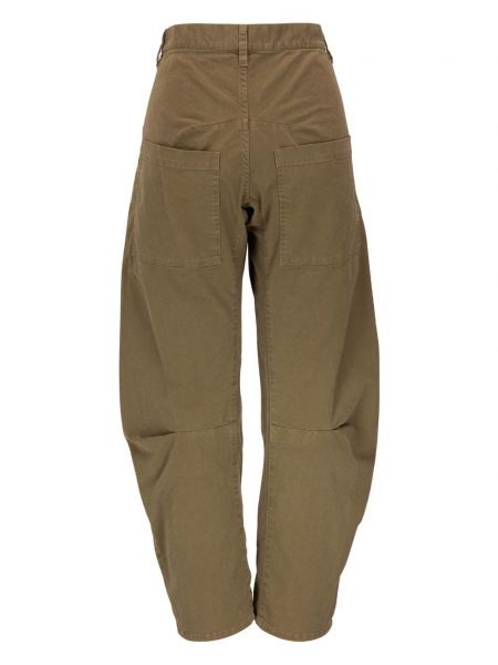 Spodnie ze stretchem z kieszeniami Nili Lotan zielone