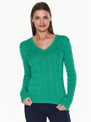 Пуловер slim Polo Ralph Lauren зелено