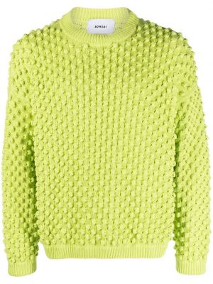 Chunky пуловер с кръгло деколте Bonsai зелено