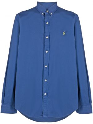 Skjorta med broderi Polo Ralph Lauren blå