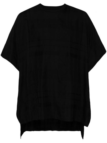 Kockované tričko Julius čierna