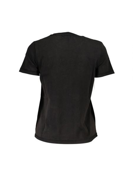 Camisa de algodón de cuello redondo Desigual negro