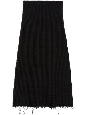 Bavlnená midi sukňa Jil Sander čierna