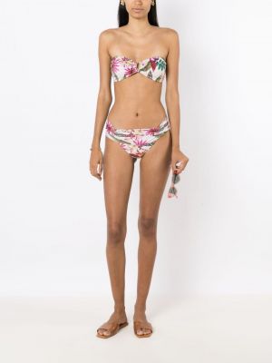 Bikini à fleurs Lygia & Nanny blanc