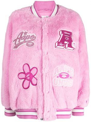 Bomber jakna s krznom Aape By *a Bathing Ape® ružičasta