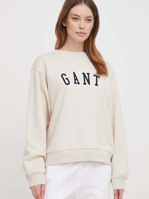 Bluza bawełniana Gant beżowa