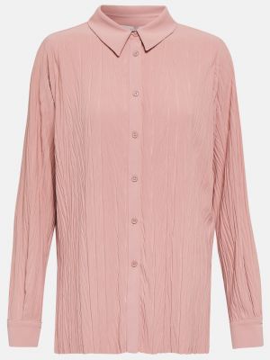 Рубашка из джерси Max Mara розовая