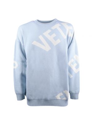 Sweter z wełny merino Vetements niebieski