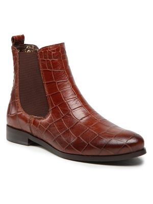Chelsea boots à motif serpent R.polański marron