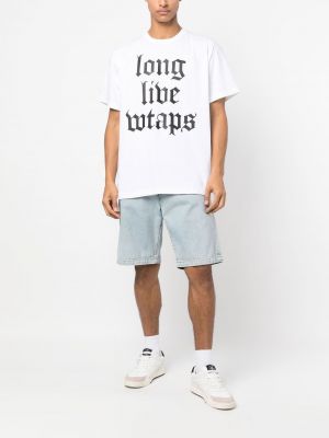 T-shirt en coton à imprimé Wtaps blanc