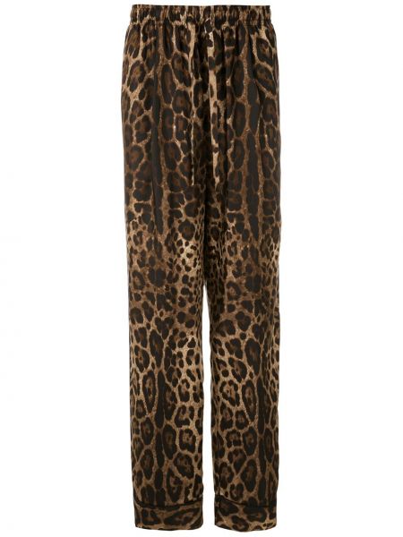 Pantalones rectos leopardo Dolce & Gabbana