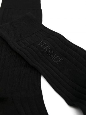 Chaussettes brodeés Versace noir