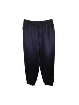 Jedwabne spodnie retro Saint Laurent Vintage czarne
