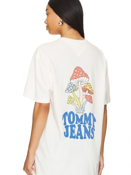 Kot gömlek Tommy Jeans beyaz