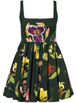 Mini šaty s výšivkou Agua By Agua Bendita zelené