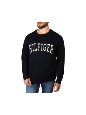 Sweter z długim rękawem Tommy Hilfiger niebieski