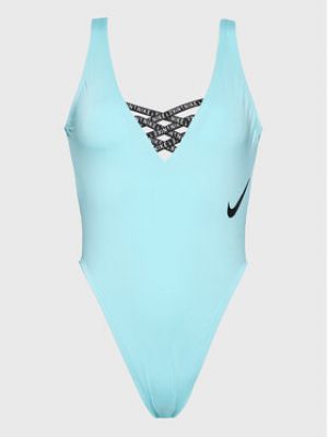 Modré jednodílné plavky Nike