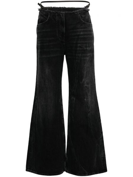 Zvonové džíny s nízkým pasem Givenchy černé